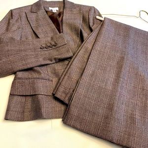 2 piece suit from the Loft in light plaid wool.